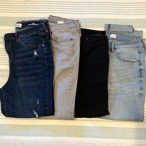 4 pairs women’s jeans 12 - all EUC - AE | Banana Rep | KanKan | Nicole Miller 🖤